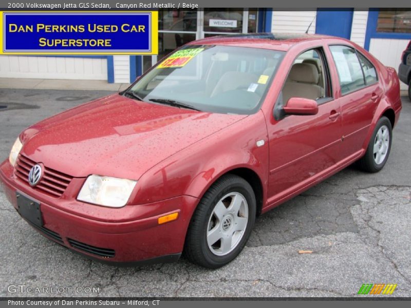 Canyon Red Metallic / Beige 2000 Volkswagen Jetta GLS Sedan