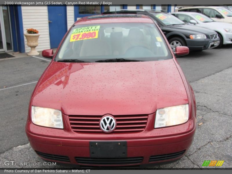 Canyon Red Metallic / Beige 2000 Volkswagen Jetta GLS Sedan