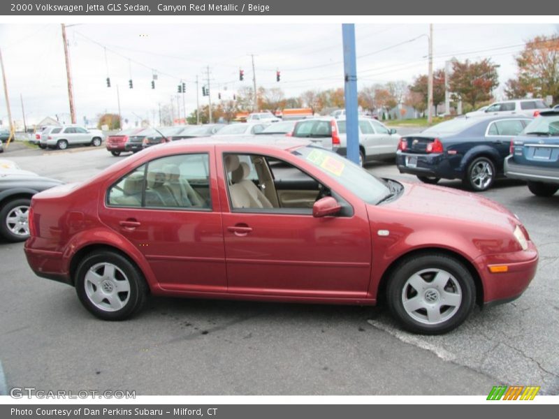 Canyon Red Metallic / Beige 2000 Volkswagen Jetta GLS Sedan