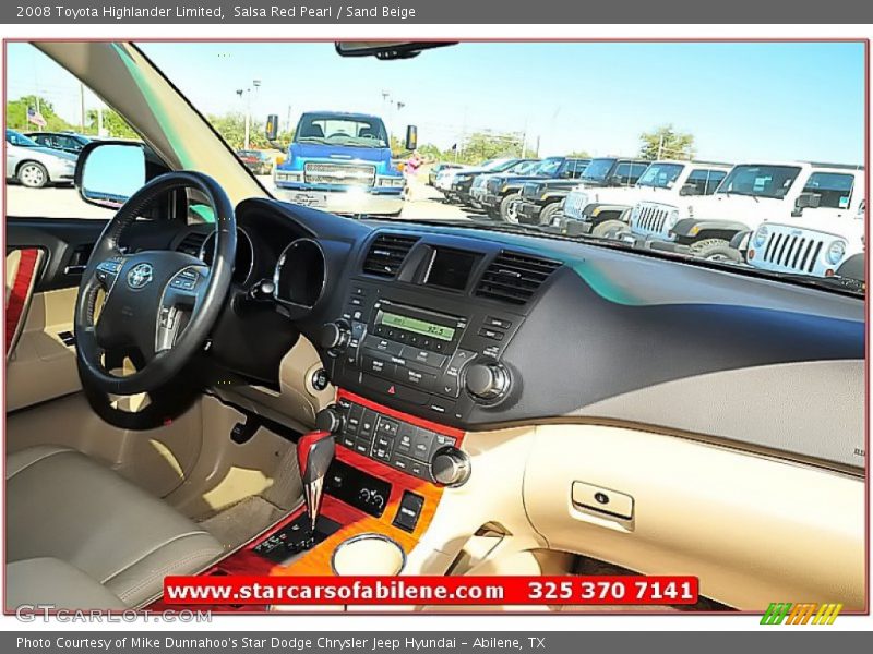 Salsa Red Pearl / Sand Beige 2008 Toyota Highlander Limited