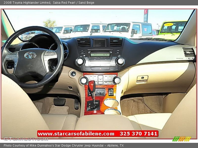 Salsa Red Pearl / Sand Beige 2008 Toyota Highlander Limited