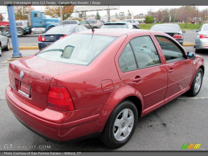 Canyon Red Metallic / Beige 2000 Volkswagen Jetta GLS Sedan