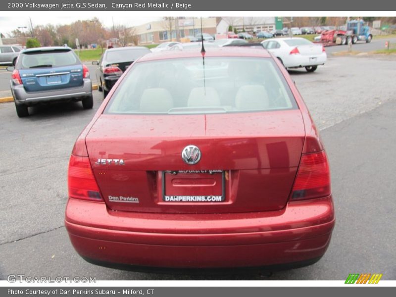 Canyon Red Metallic / Beige 2000 Volkswagen Jetta GLS Sedan