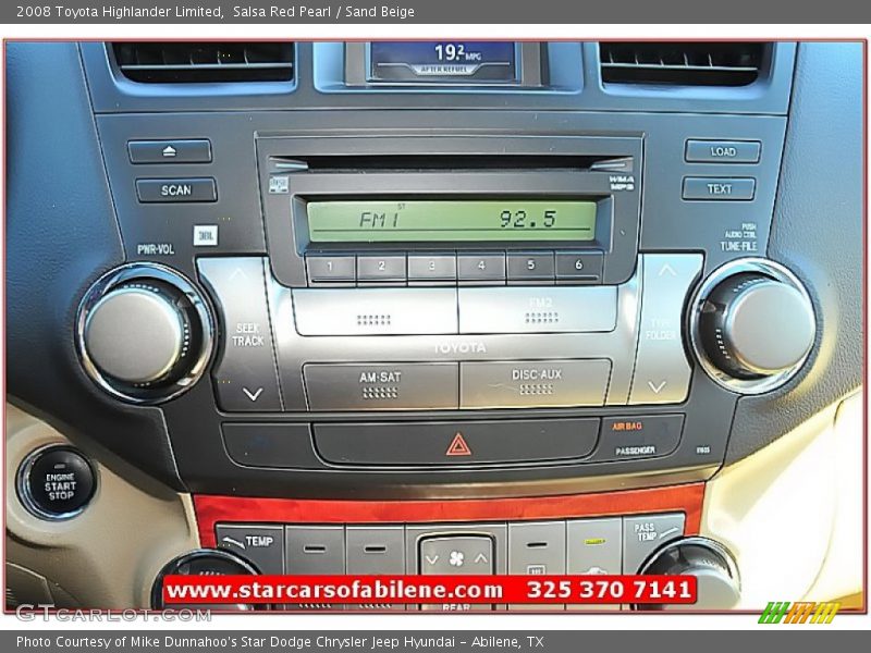Salsa Red Pearl / Sand Beige 2008 Toyota Highlander Limited