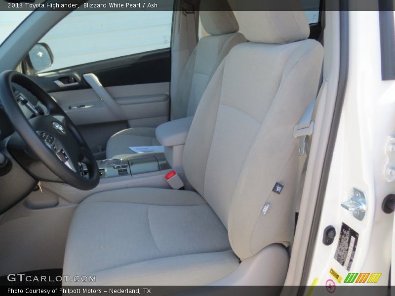 Blizzard White Pearl / Ash 2013 Toyota Highlander