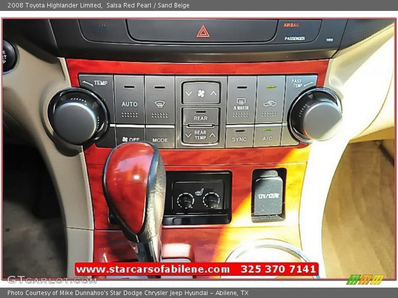 Salsa Red Pearl / Sand Beige 2008 Toyota Highlander Limited