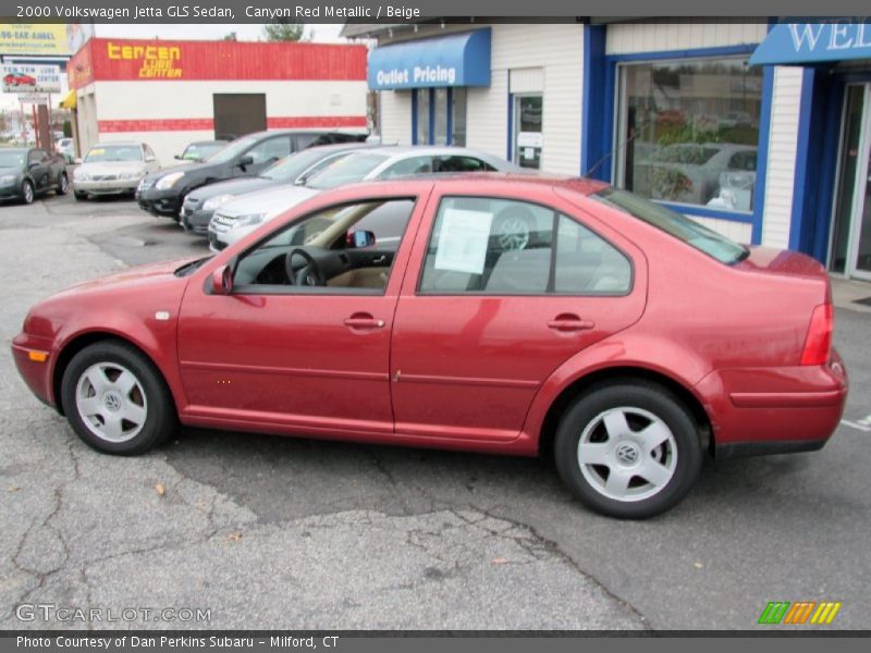 Canyon Red Metallic / Beige 2000 Volkswagen Jetta GLS Sedan