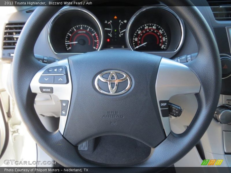 Blizzard White Pearl / Ash 2013 Toyota Highlander