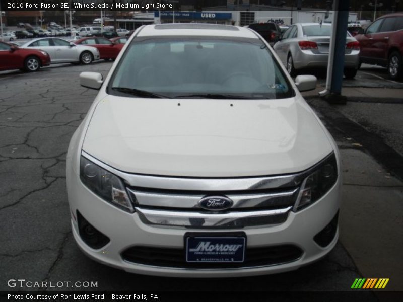 White Suede / Medium Light Stone 2010 Ford Fusion SE