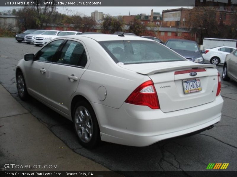White Suede / Medium Light Stone 2010 Ford Fusion SE
