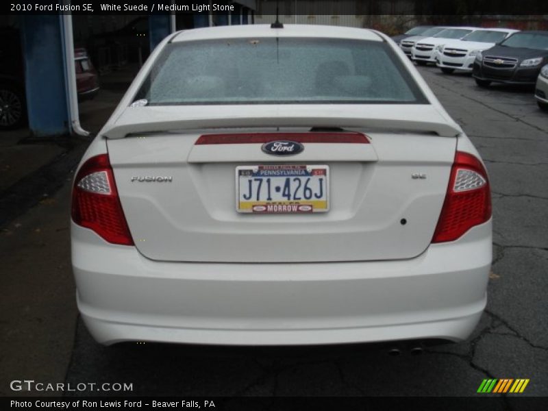 White Suede / Medium Light Stone 2010 Ford Fusion SE