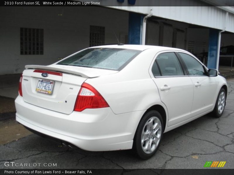 White Suede / Medium Light Stone 2010 Ford Fusion SE
