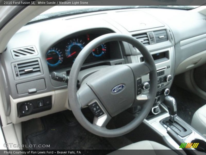 White Suede / Medium Light Stone 2010 Ford Fusion SE