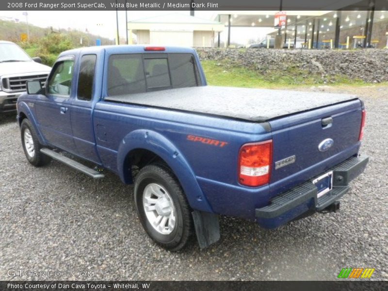 Vista Blue Metallic / Medium Dark Flint 2008 Ford Ranger Sport SuperCab