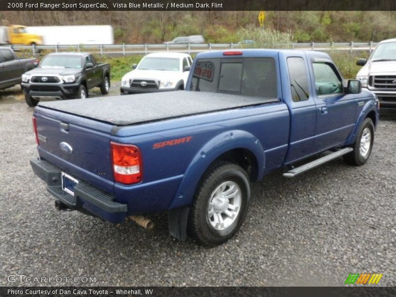 Vista Blue Metallic / Medium Dark Flint 2008 Ford Ranger Sport SuperCab