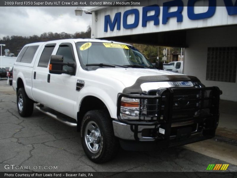 Oxford White / Medium Stone 2009 Ford F350 Super Duty XLT Crew Cab 4x4