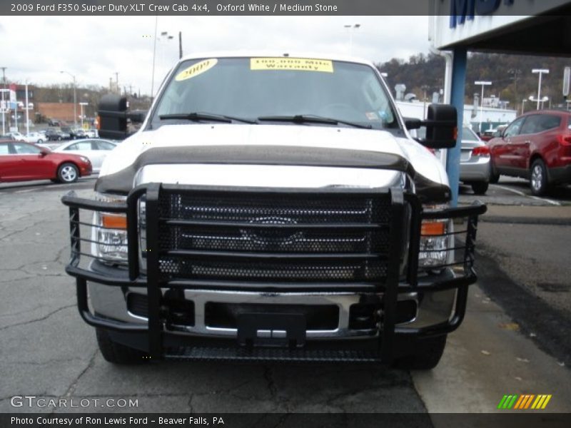 Oxford White / Medium Stone 2009 Ford F350 Super Duty XLT Crew Cab 4x4