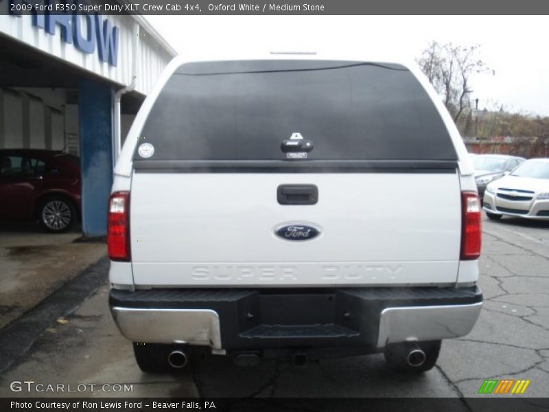 Oxford White / Medium Stone 2009 Ford F350 Super Duty XLT Crew Cab 4x4