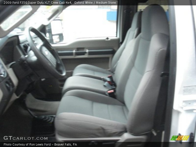 Oxford White / Medium Stone 2009 Ford F350 Super Duty XLT Crew Cab 4x4