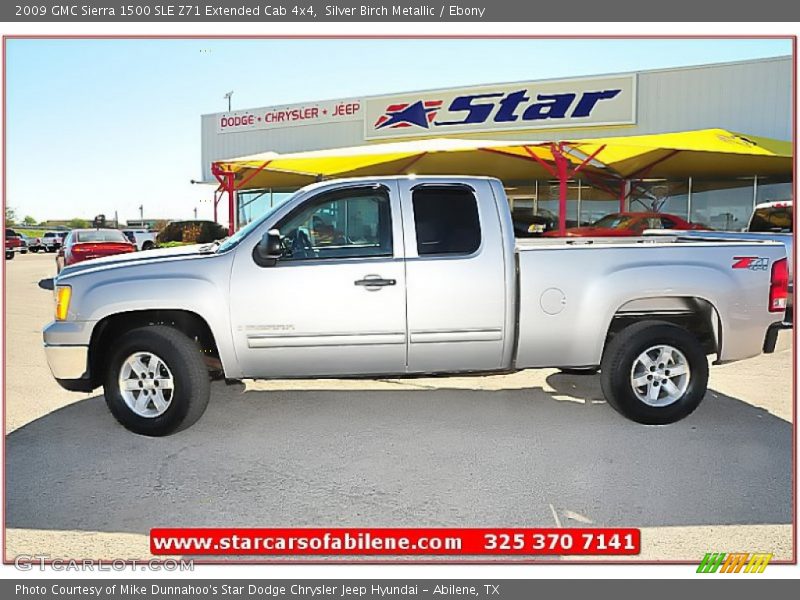 Silver Birch Metallic / Ebony 2009 GMC Sierra 1500 SLE Z71 Extended Cab 4x4
