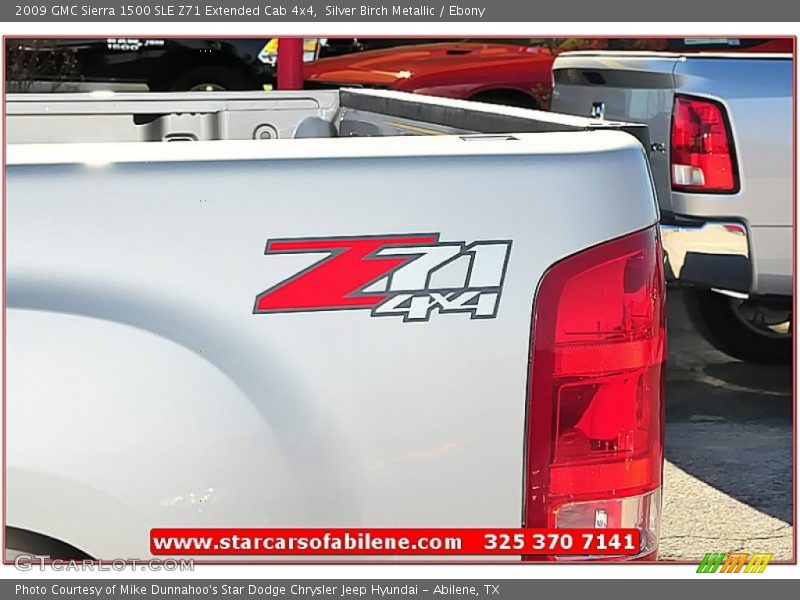 Silver Birch Metallic / Ebony 2009 GMC Sierra 1500 SLE Z71 Extended Cab 4x4