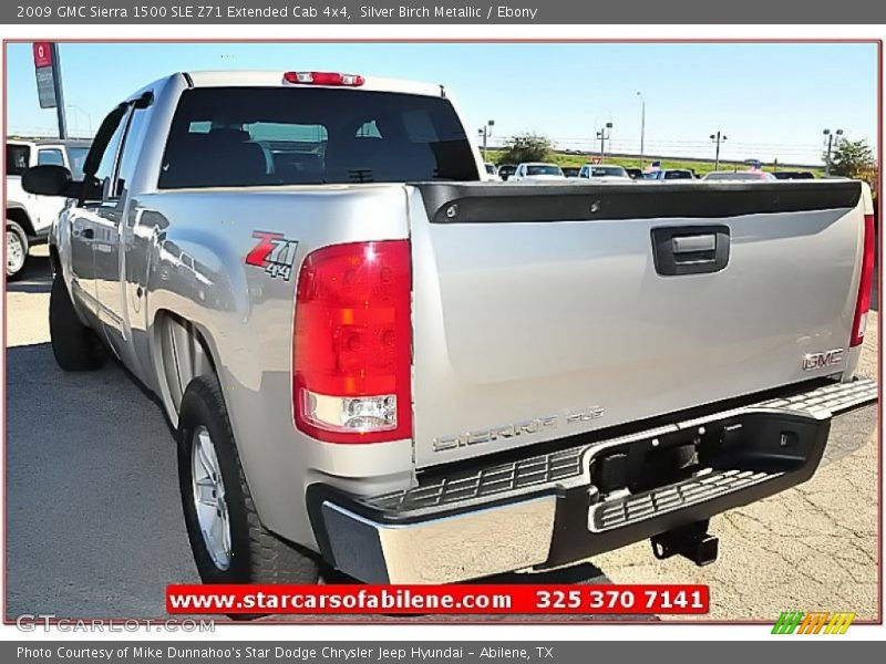 Silver Birch Metallic / Ebony 2009 GMC Sierra 1500 SLE Z71 Extended Cab 4x4