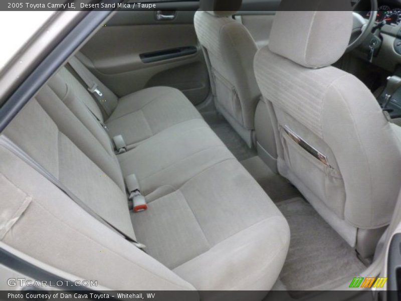 Rear Seat of 2005 Camry LE