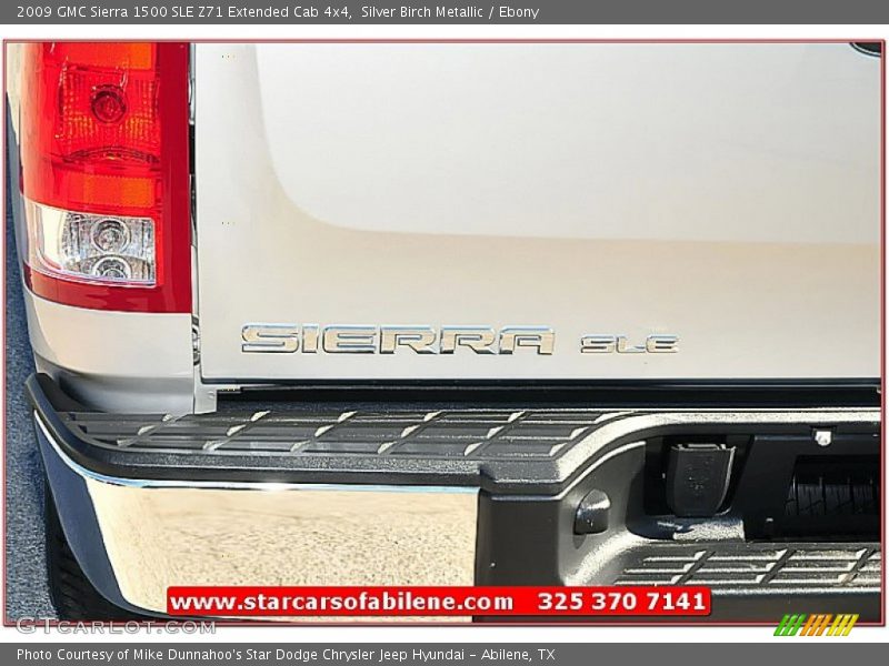 Silver Birch Metallic / Ebony 2009 GMC Sierra 1500 SLE Z71 Extended Cab 4x4