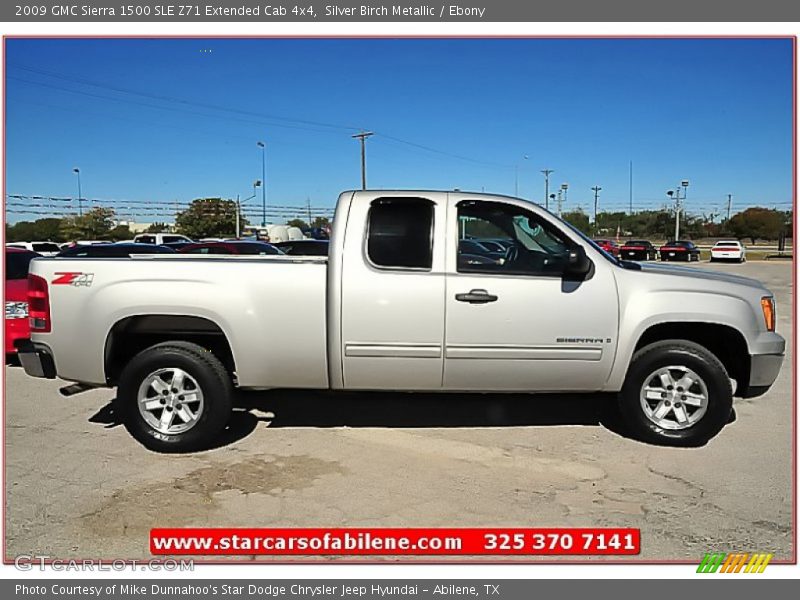 Silver Birch Metallic / Ebony 2009 GMC Sierra 1500 SLE Z71 Extended Cab 4x4