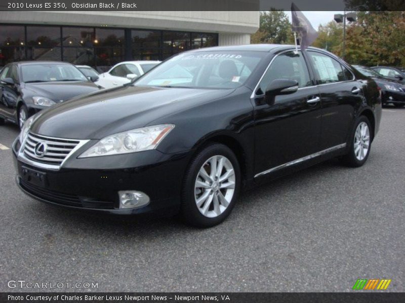 Obsidian Black / Black 2010 Lexus ES 350