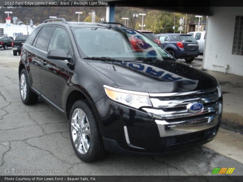 Black / Medium Light Stone 2012 Ford Edge Limited AWD