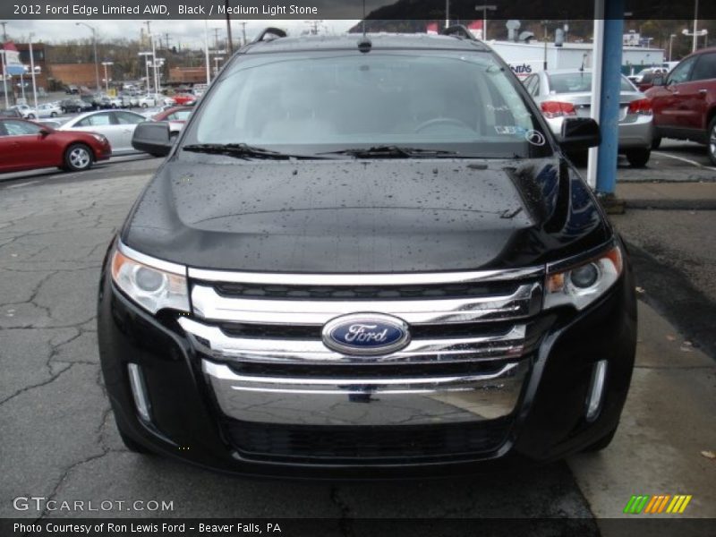 Black / Medium Light Stone 2012 Ford Edge Limited AWD