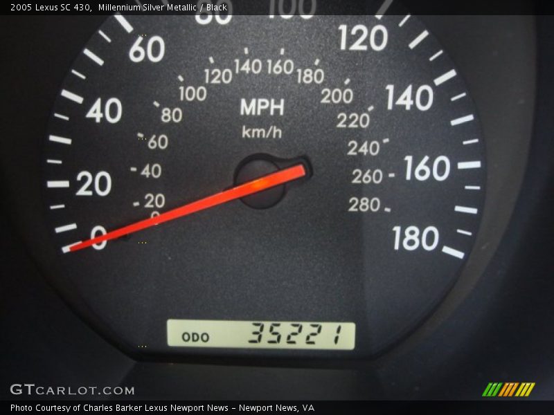 Millennium Silver Metallic / Black 2005 Lexus SC 430