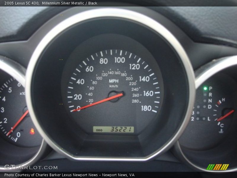 Millennium Silver Metallic / Black 2005 Lexus SC 430