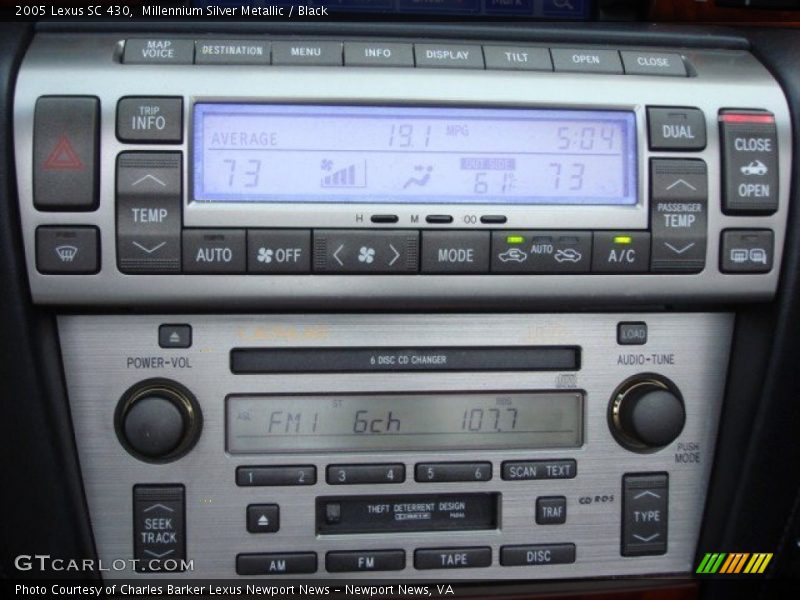 Millennium Silver Metallic / Black 2005 Lexus SC 430