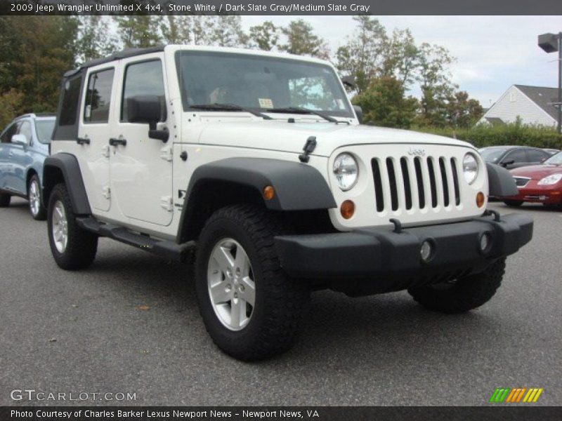 Stone White / Dark Slate Gray/Medium Slate Gray 2009 Jeep Wrangler Unlimited X 4x4