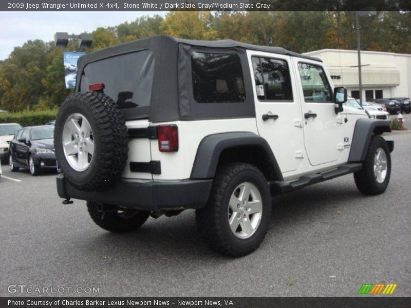 Stone White / Dark Slate Gray/Medium Slate Gray 2009 Jeep Wrangler Unlimited X 4x4