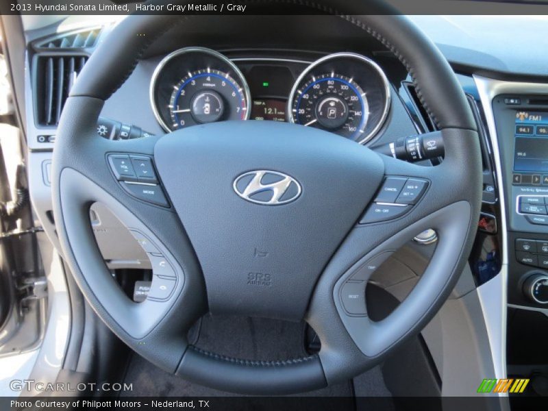 Harbor Gray Metallic / Gray 2013 Hyundai Sonata Limited