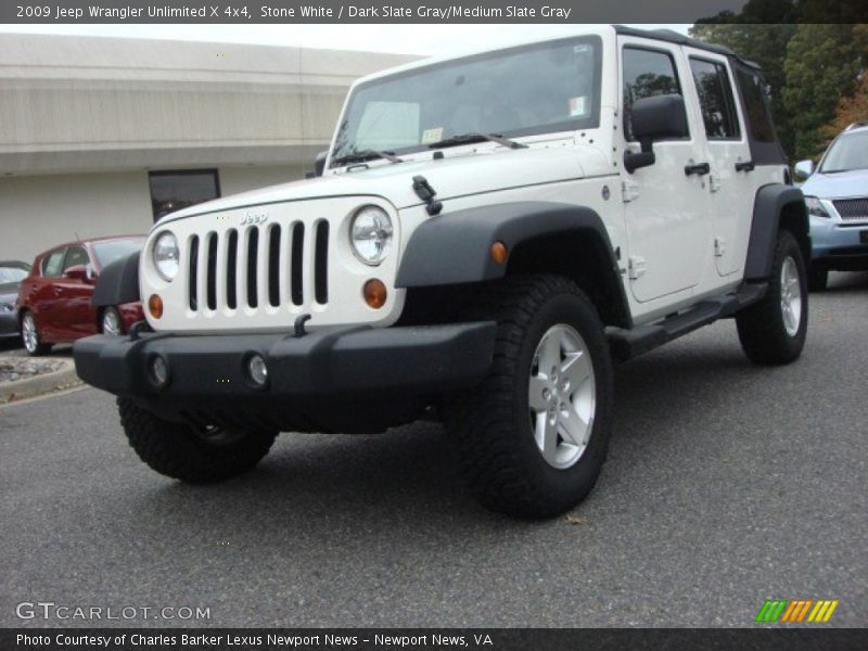 Stone White / Dark Slate Gray/Medium Slate Gray 2009 Jeep Wrangler Unlimited X 4x4
