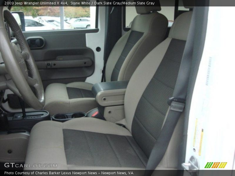 Stone White / Dark Slate Gray/Medium Slate Gray 2009 Jeep Wrangler Unlimited X 4x4