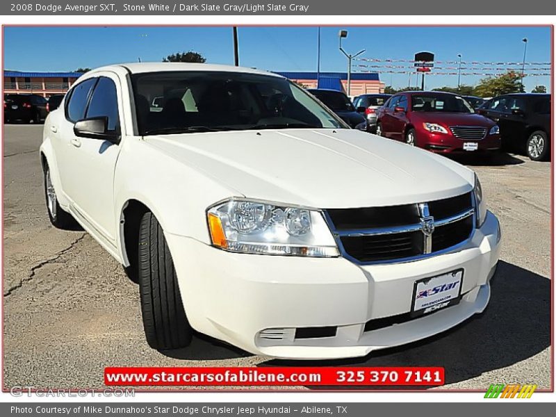 Stone White / Dark Slate Gray/Light Slate Gray 2008 Dodge Avenger SXT