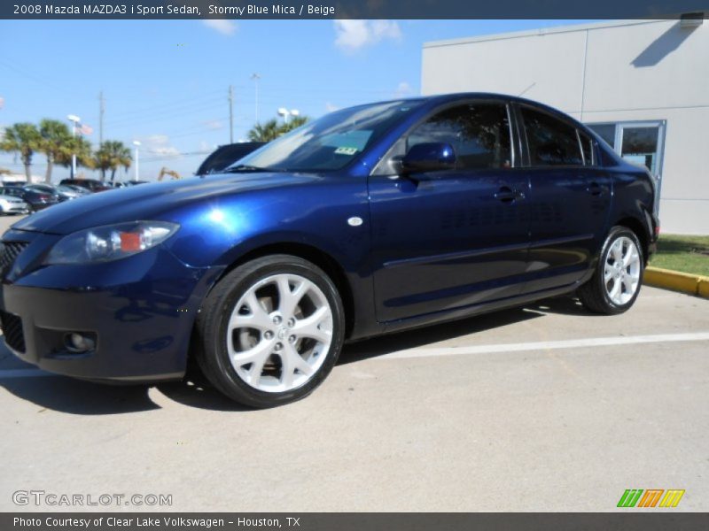 Stormy Blue Mica / Beige 2008 Mazda MAZDA3 i Sport Sedan