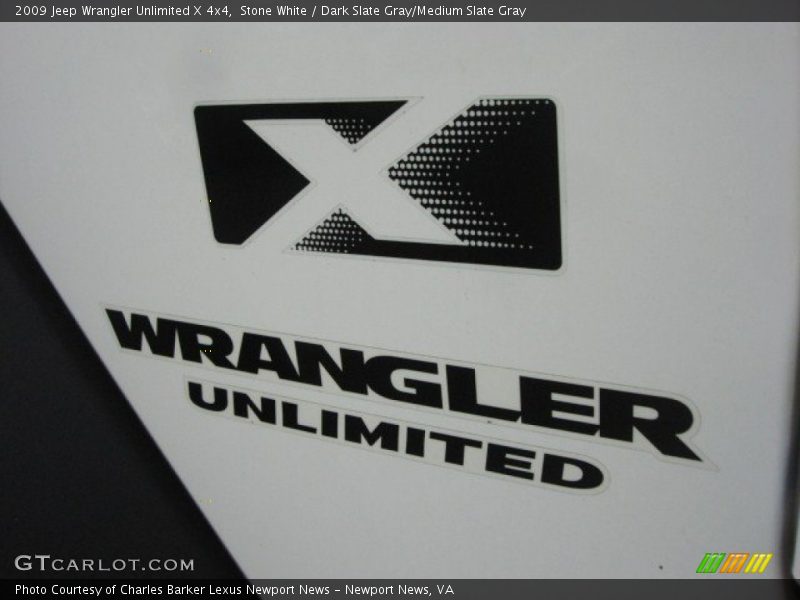 Stone White / Dark Slate Gray/Medium Slate Gray 2009 Jeep Wrangler Unlimited X 4x4