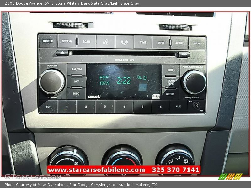 Stone White / Dark Slate Gray/Light Slate Gray 2008 Dodge Avenger SXT