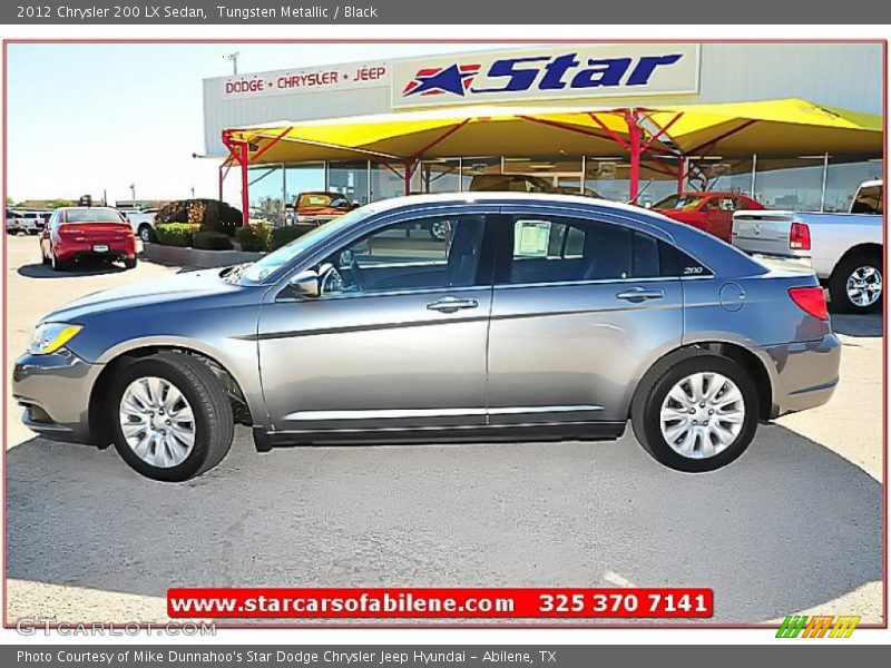 Tungsten Metallic / Black 2012 Chrysler 200 LX Sedan