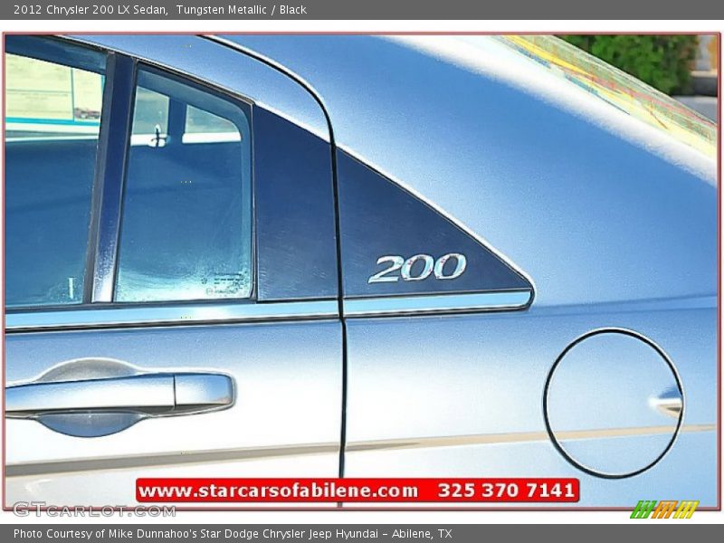 Tungsten Metallic / Black 2012 Chrysler 200 LX Sedan