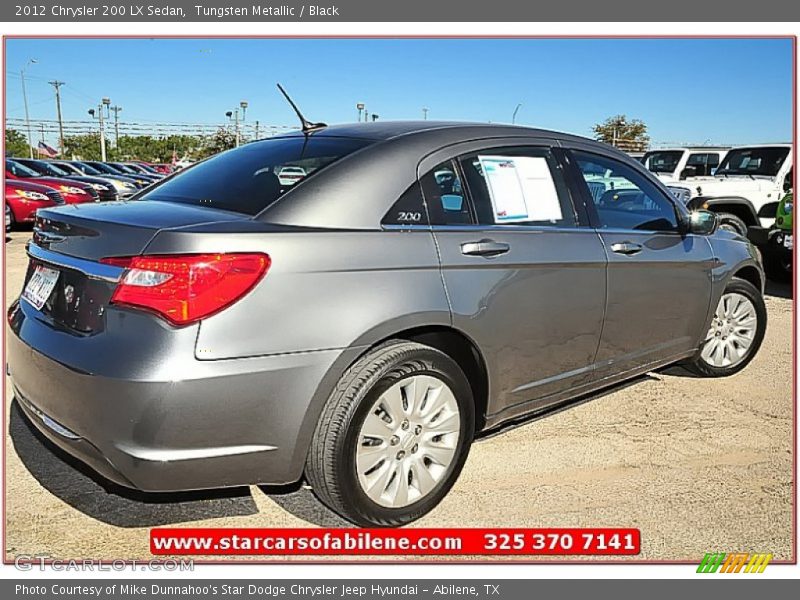 Tungsten Metallic / Black 2012 Chrysler 200 LX Sedan