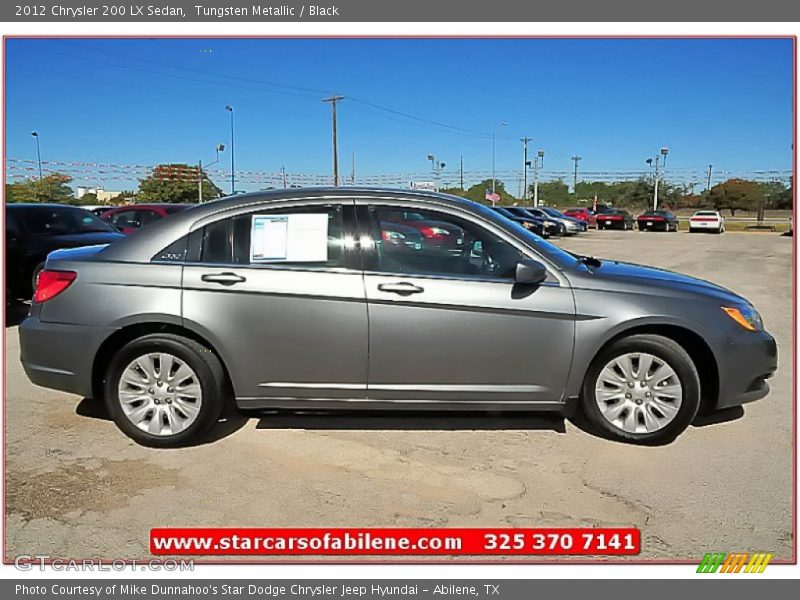 Tungsten Metallic / Black 2012 Chrysler 200 LX Sedan