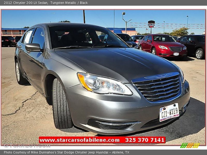 Tungsten Metallic / Black 2012 Chrysler 200 LX Sedan