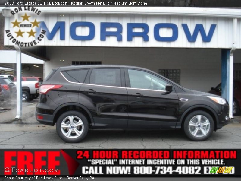 Kodiak Brown Metallic / Medium Light Stone 2013 Ford Escape SE 1.6L EcoBoost